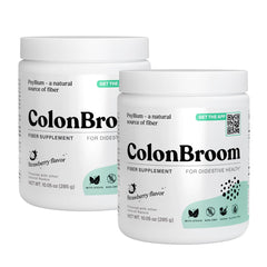 ColonBroom psyllium husk powder strawberry tub supports digestive comfort and daily routine.