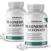 ColonBroom pure magnesium glycinate capsules bottle front suggesting calm muscle relaxation
