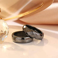 COLORFUL BLING hematite ring closeup stone detail for grounding use