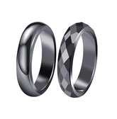 COLORFUL BLING hematite ring front view highlights balanced energy and style