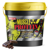 Colossal Labs Muscle Protein Whey bottle in chocolate flavor for post-workout recovery