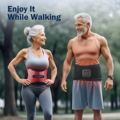 Comfytemp belt glow on soft fabric emphasizes gentle warmth.