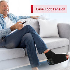 Comfytemp heated foot wrap providing gentle warmth for relaxed feet.