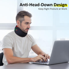 Close-up of the red light therapy panel on the Comfytemp neck wrap.