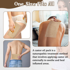 COMNICO castor oil pack wrap leak-proof design keeps oil contained during wear.
