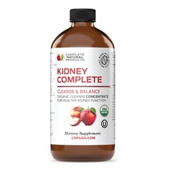 Complete Natural Products Kidney Complete bottle front view, showcasing liquid formula for daily kidney support.