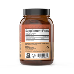 Complete Natural Products cúrcuma 600 mg, cápsulas dentro, formato práctico para dosis diaria