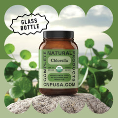 Complete Natural Products green algae superfood capsules displayed as everyday supplement.