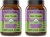 Complete Natural Products milk thistle capsules bottle front for daily supplement routine