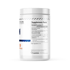 Complete Nutrition Alpha Gain label close-up, emphasizing clean formula and no fillers.