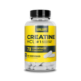 CON-CRET Creatine HCl capsules bottle showing convenient daily energy support