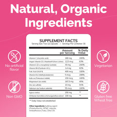 CONCEIVE PLUS Birth Control Detox ingredients label with natural organic formula for gentle detox.