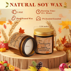 Conelist pumpkin spice candle in amber jar for warm seasonal mood.