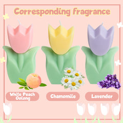 COcnny tulip purple candle set offers lavender charm for relaxing evenings