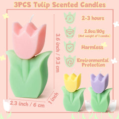 COcnny tulip yellow candle set brings chamomile calm to your table