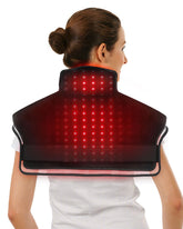 CooCoCo red light therapy pad focused on the neck for soothing warmth and relief.