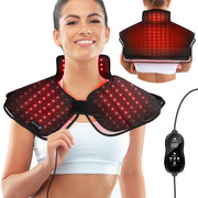 CooCoCo red light therapy pad around neck for targeted warmth and relief