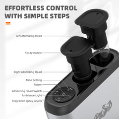 CoolSub diffuser shown in car usage scenario for portable aromatherapy