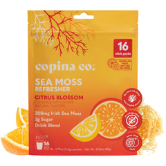 Copina Co Organic Irish Sea Moss Powder shown in a serving scoop for hydration