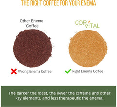 Cor-Vital green coffee enema ingredients highlight purity and quality