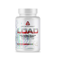Core Load Platinum bottle front displaying a high-potency GDA formula for carbohydrate support.