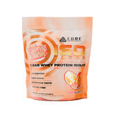 Core Nutritionals Iso Clear Whey Protein Isolate bottle pouring a refreshing post-workout shake
