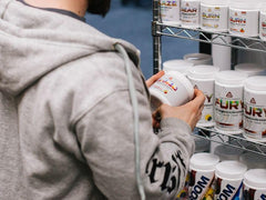 Core Nutritionals Platinum Shred label close-up with Pineapple Strawberry flavor.