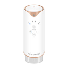 Corotue plug-in diffuser mounted on a wall outlet for cozy living room aroma.