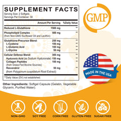 Close-up of CORPORALIGHT softgel capsules emphasizing high absorption