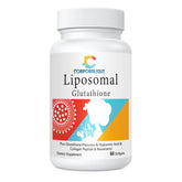 CORPORALIGHT liposomal glutathione softgels bottle showing high potency antioxidant support.