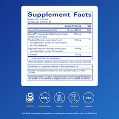 Cortisol Calm capsules close-up showing daily relaxation support.