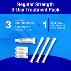 Cosette yeast infection bundle shown with cream and suppositories.