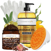 Cosmetasa anti-cellulite massage oil bottle for at-home spa use and hydration