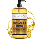 Cosmetasa Anti Cellulite Massage Oil bottle showing a hydrating formula