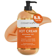 Cosmetasa Hot Belly Cream being applied for a warm massage on the abdomen