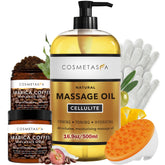 Cosmetasa massage oil kit bottle for at-home spa massage.