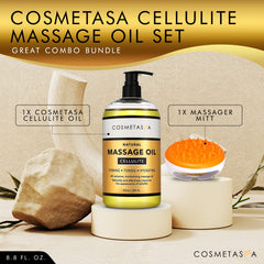 Cosmetasa massager brush in use to stimulate circulation and aid skin toning.