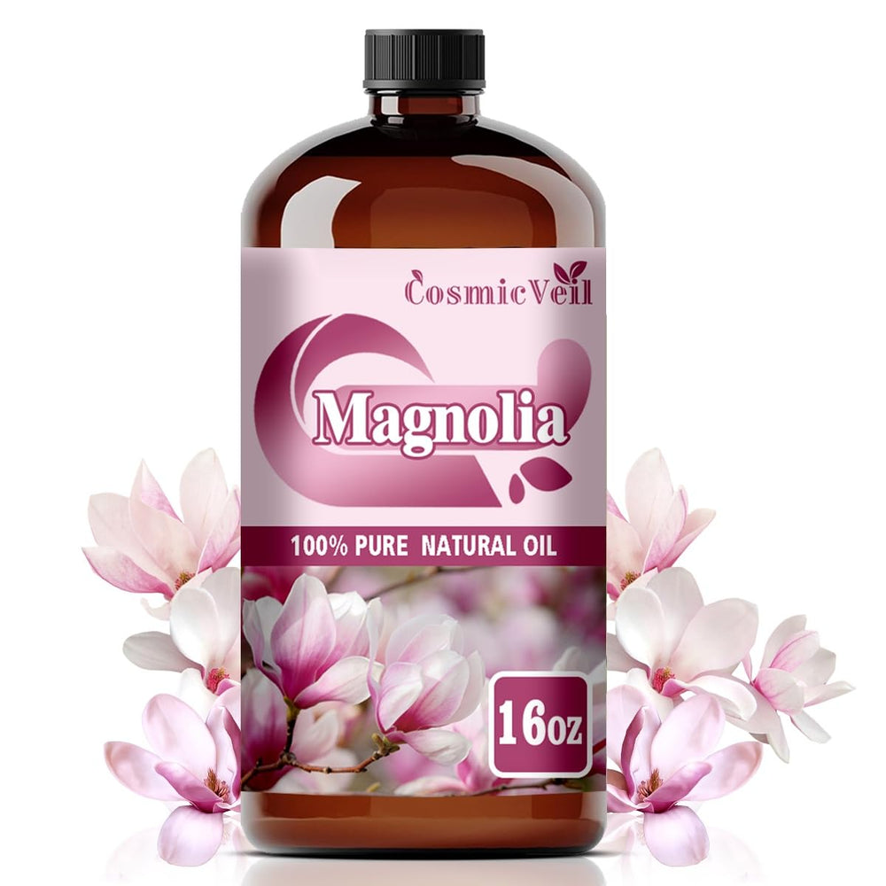 CosmicVeil Magnolia essential oil 16oz bottle for DIY blends and home fragrance.
