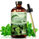 CosmicVeil Peppermint Oil in amber glass bottle for premium diffusion and aroma
