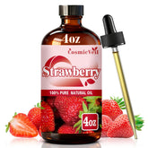 CosmicVeil Strawberry Essential Oil bottle with dropper for easy diffusing