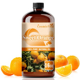 CosmicVeil Sweet Orange Oil bottle showing a large 16 oz size for DIY projects.