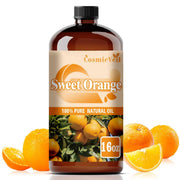 CosmicVeil Sweet Orange Oil bottle showing a large 16 oz size for DIY projects.