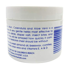 Country Comfort Comfrey Aloe Salve application on skin for gentle care.