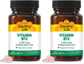 Country Life B12 bottle front view highlighting energy support for daily routines.