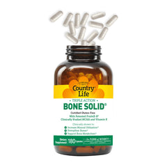 Country Life Bone Solid bottle on shelf signals daily bone health support.
