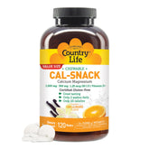 Country Life Cal-Snack packaging shows vanilla orange wafers for easy calcium intake