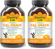 Country Life Cal-Snack vanilla orange wafers, dairy-free and vegan, ready to chew