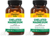 Country Life Chelated Magnesium 250mg bottle supports bone and muscle health.