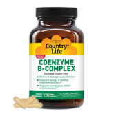 Country Life Coenzyme B-Complex bottle highlighting vegan, gluten-free energy support.