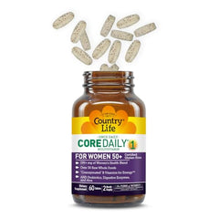 Country Life CORE Daily-1 label close-up highlighting the women's health blend.